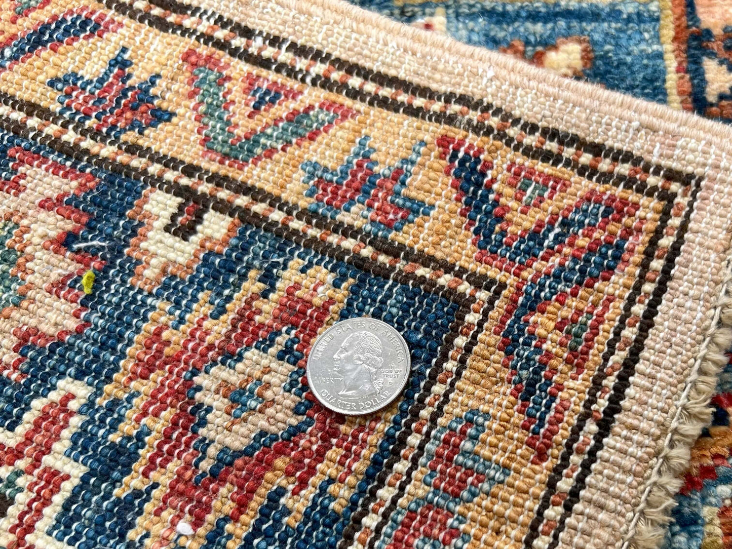 Super Kazak (2'10"x4'00") adobe/navy