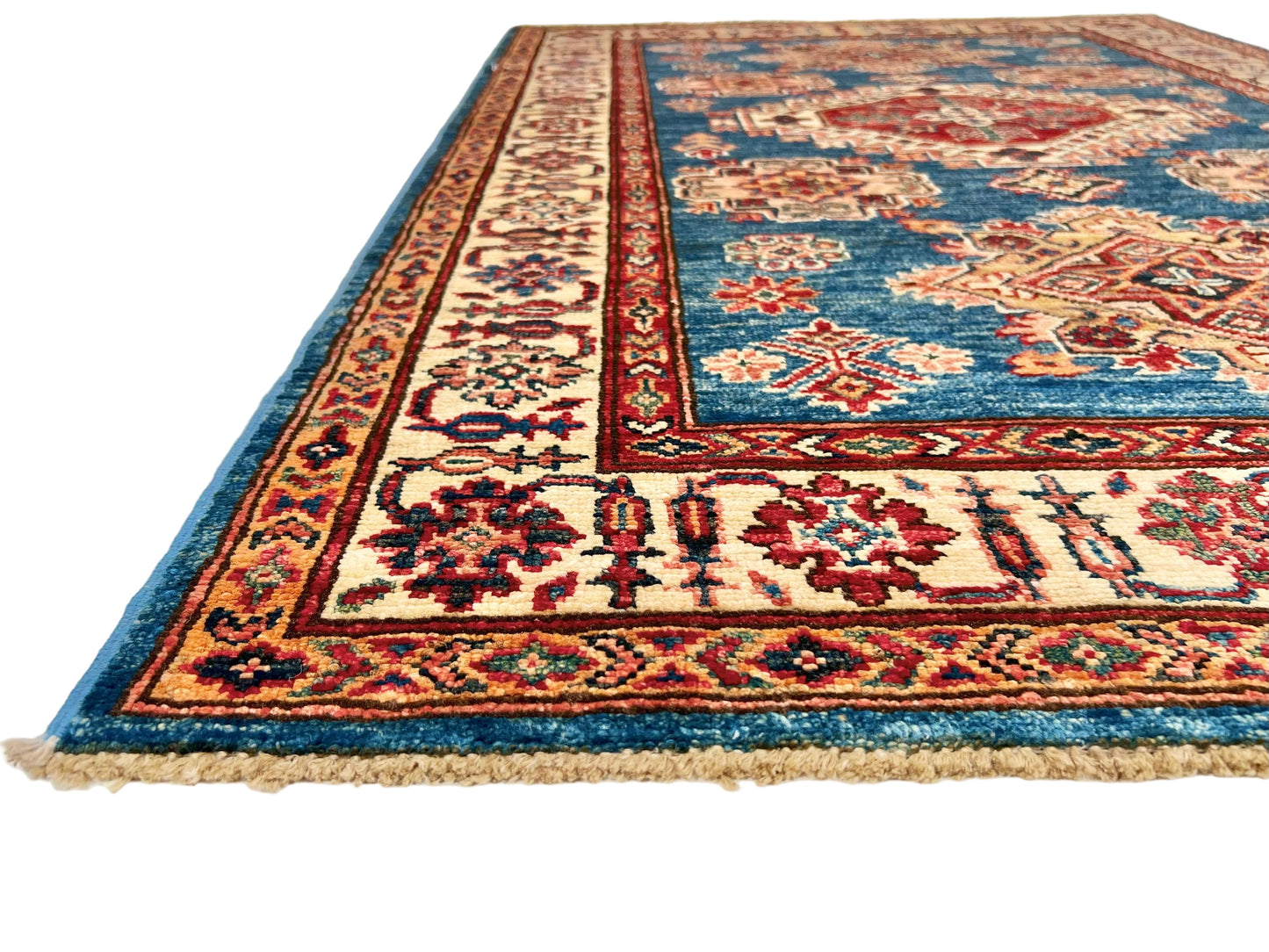 Super Kazak (3'04"x4'10") denim blue/ivory