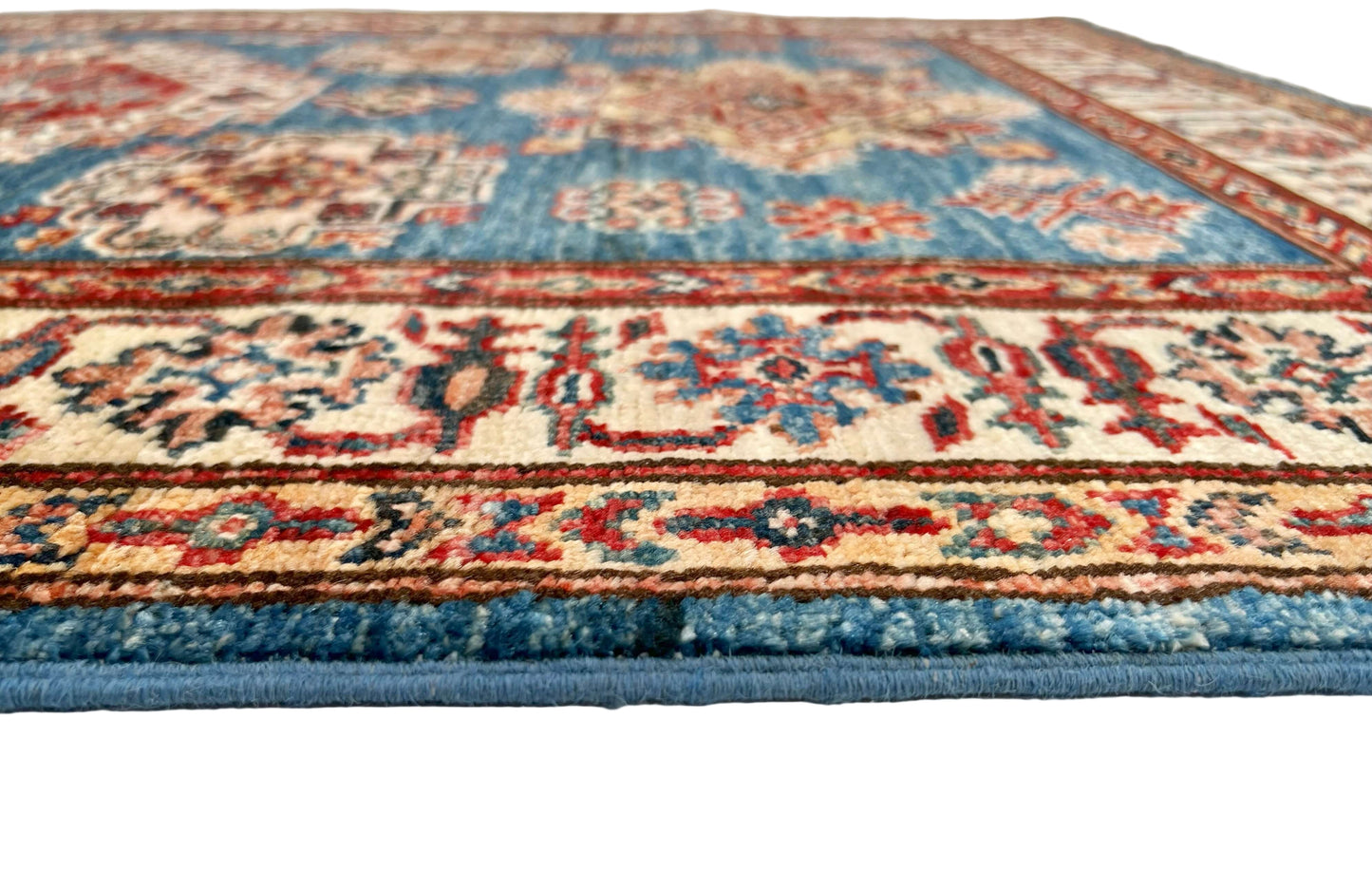 Super Kazak (3'04"x4'10") denim blue/ivory