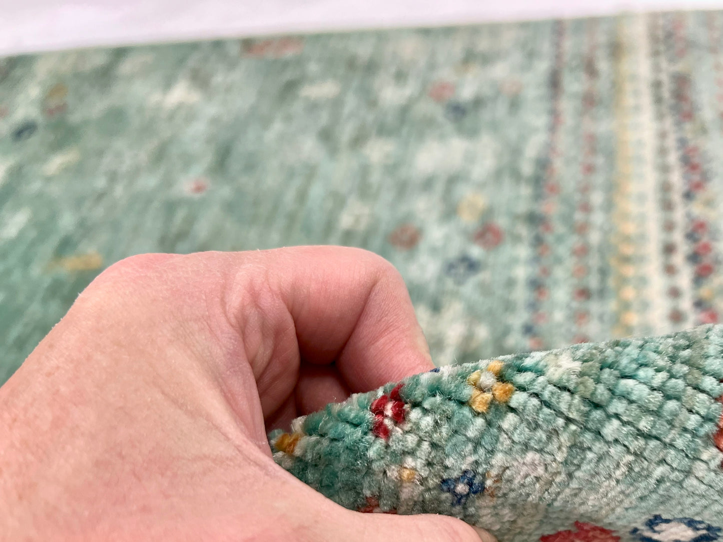 Afghan Gabbeh (2'07"x3'10") light green