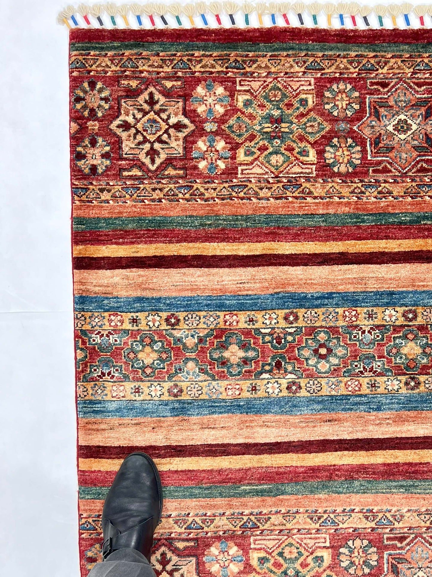 Afghan Khorjin (2'09"x4'02") red/multicolor