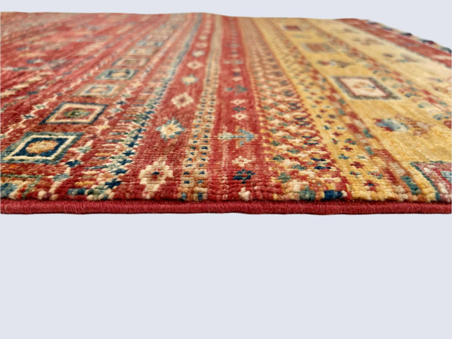 Afghan Khorjin-Gabbeh (2'08"x3'09") rust/gold
