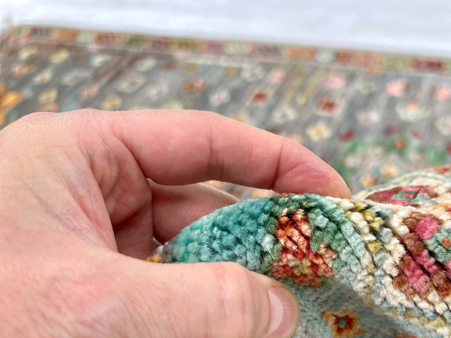 Afghan Khorjin (3'04"x5'00") gray/pastel