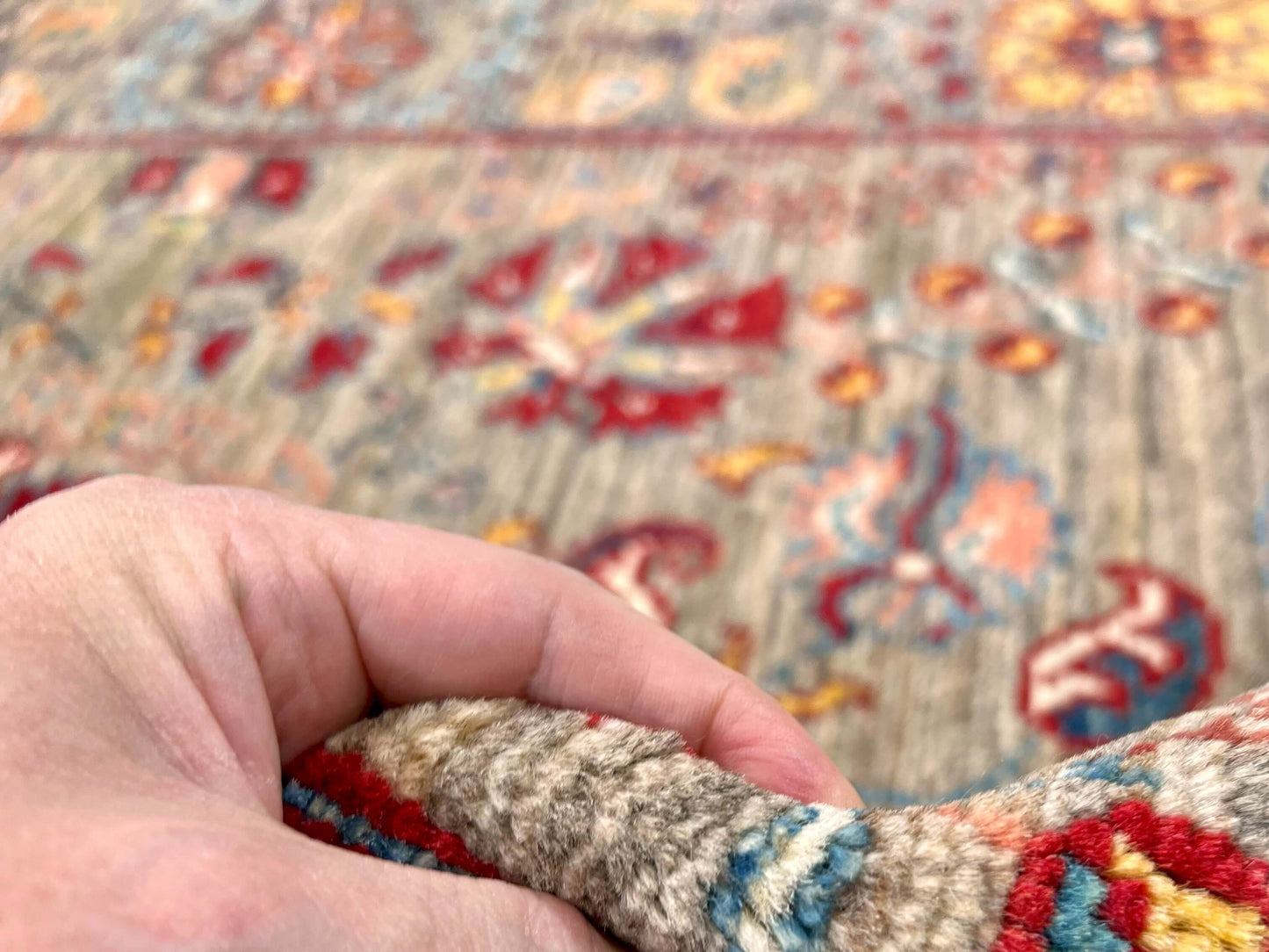 Afghan Khorjin - Suzani (3'02"x5'00") camel/red