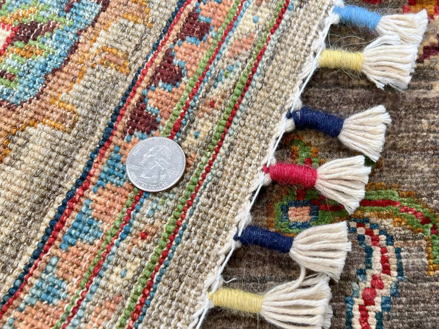 Afghan Khorjin (3'05"x4'10") brown/multicolor