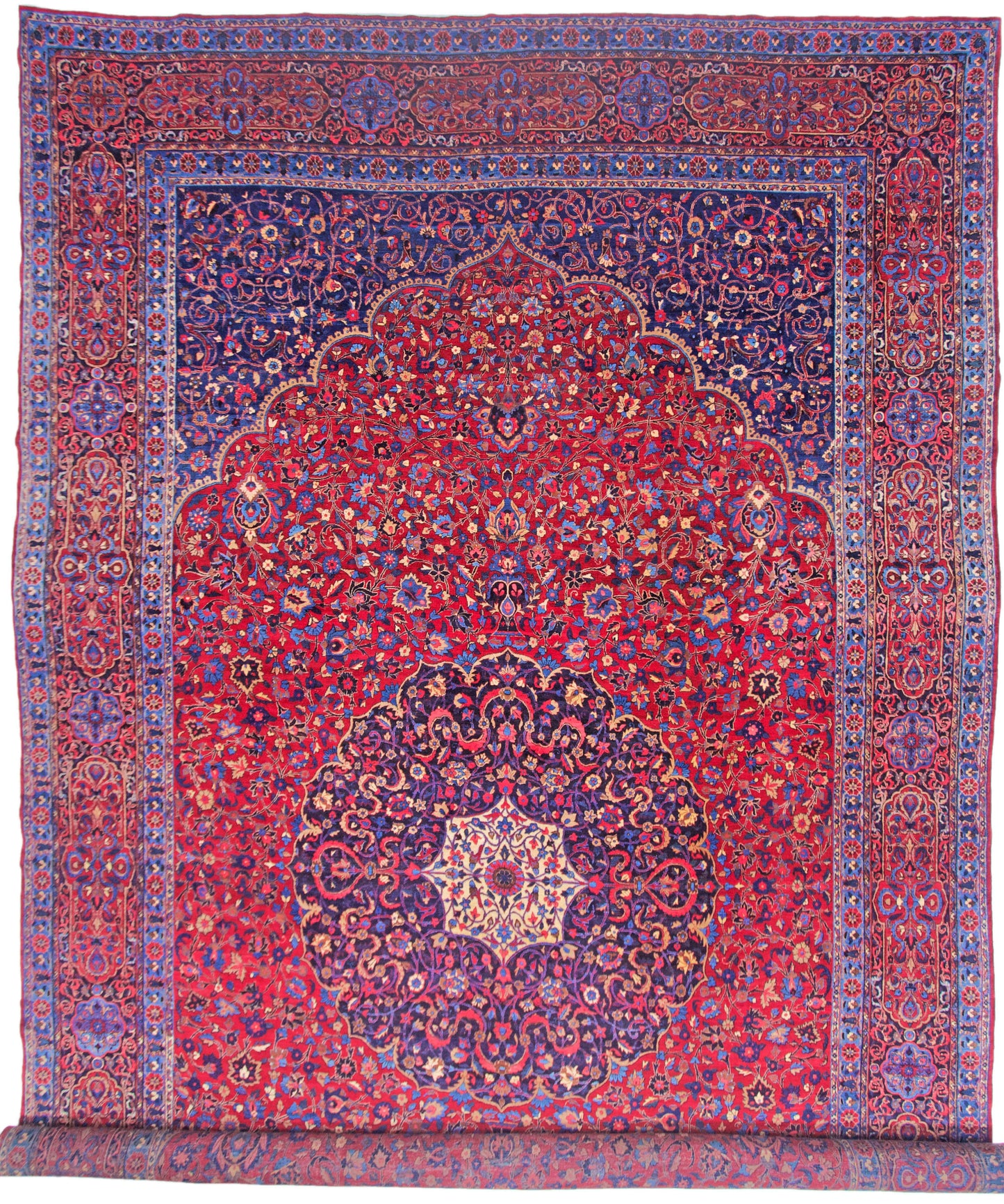 Oversized Vintage (11'06"x20'00) dk.red/indigo