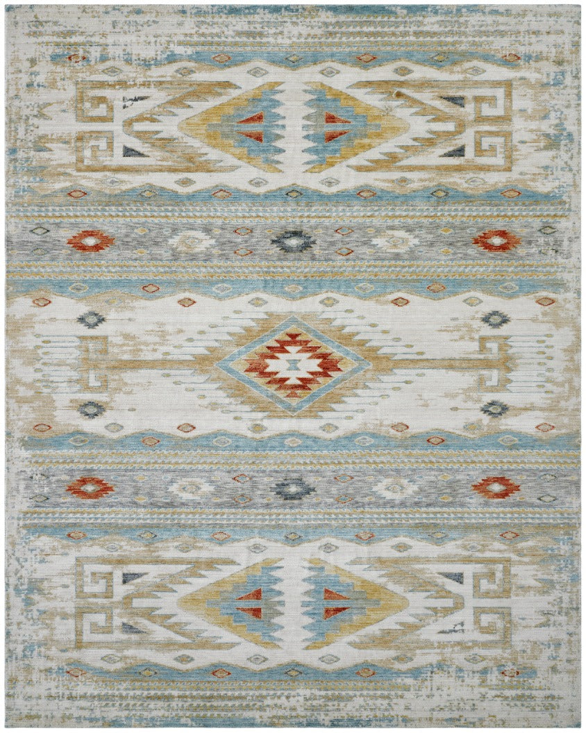 Belmont Collection 113862 Ivory/Blue/Multicolor