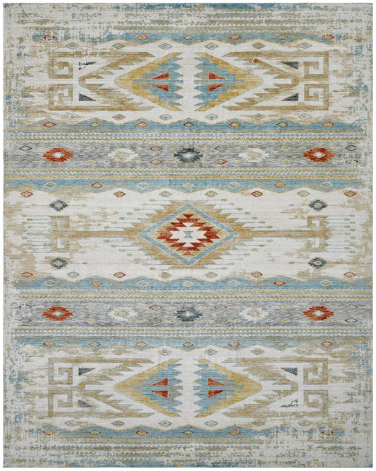 Belmont Collection 113862 Ivory/Blue/Multicolor