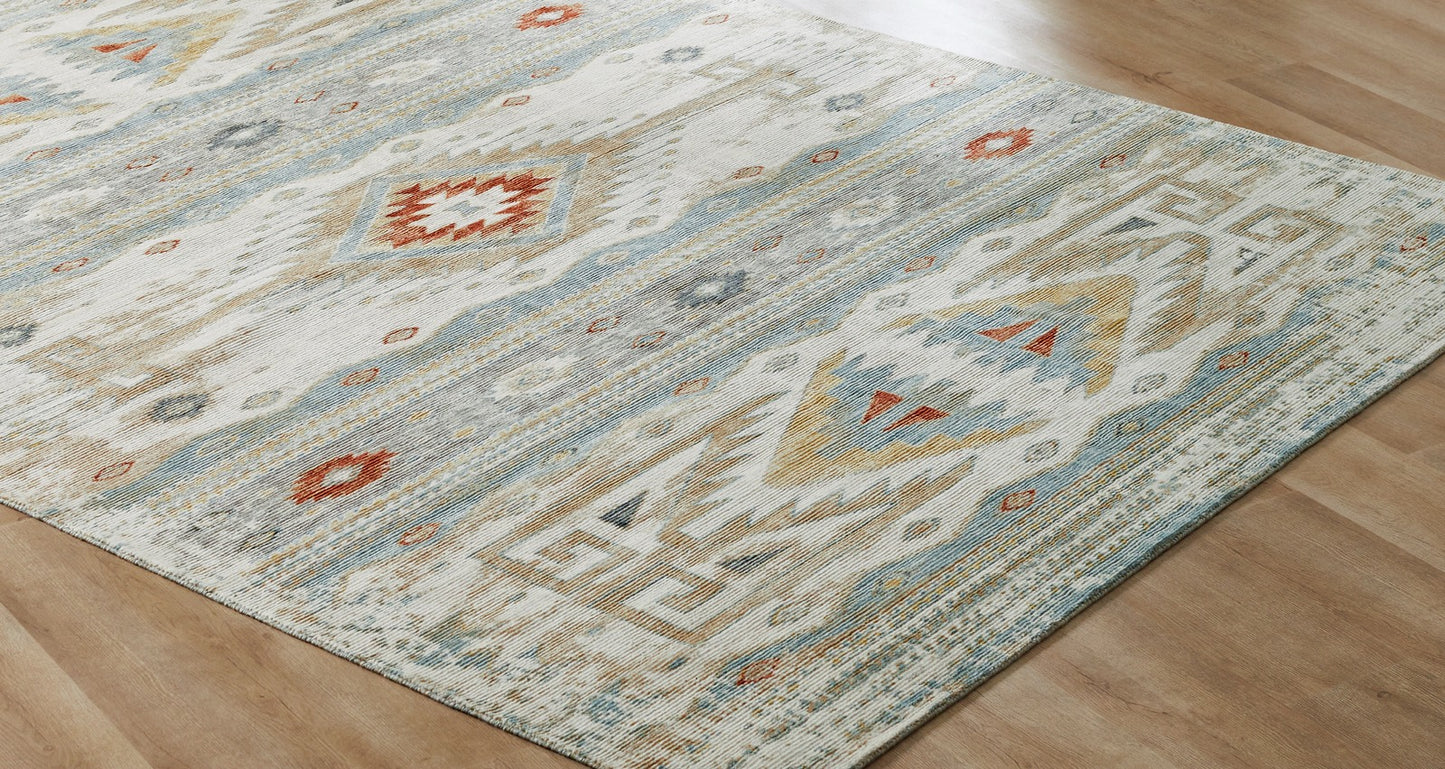 Belmont Collection 113862 Ivory/Blue/Multicolor
