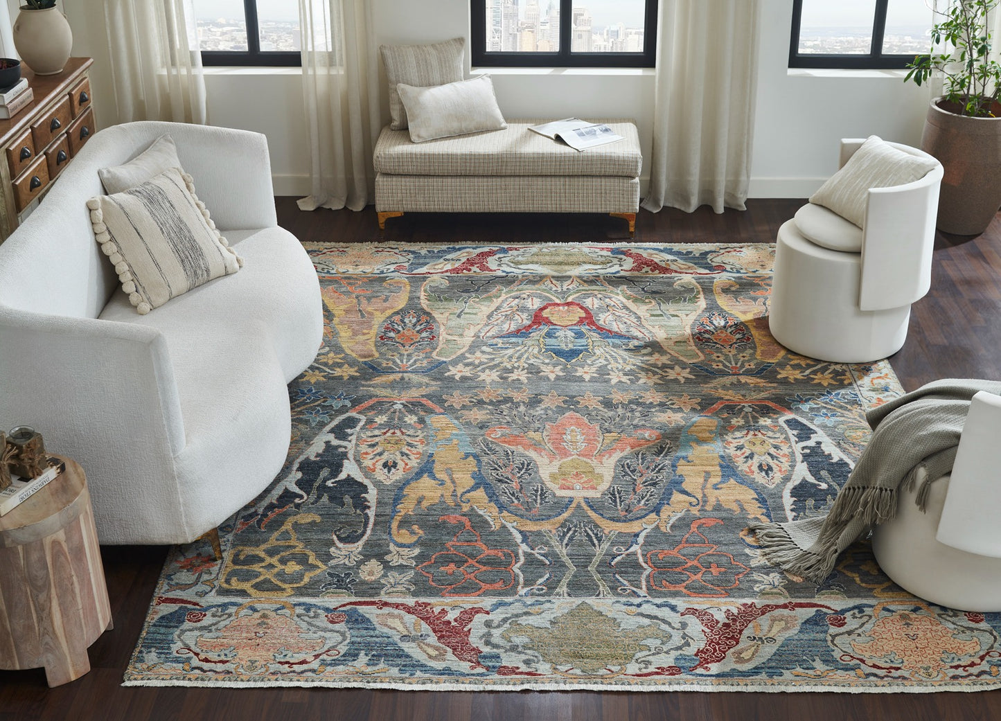 Alfani Collection 112932 Gray/lt.blue/multicolor
