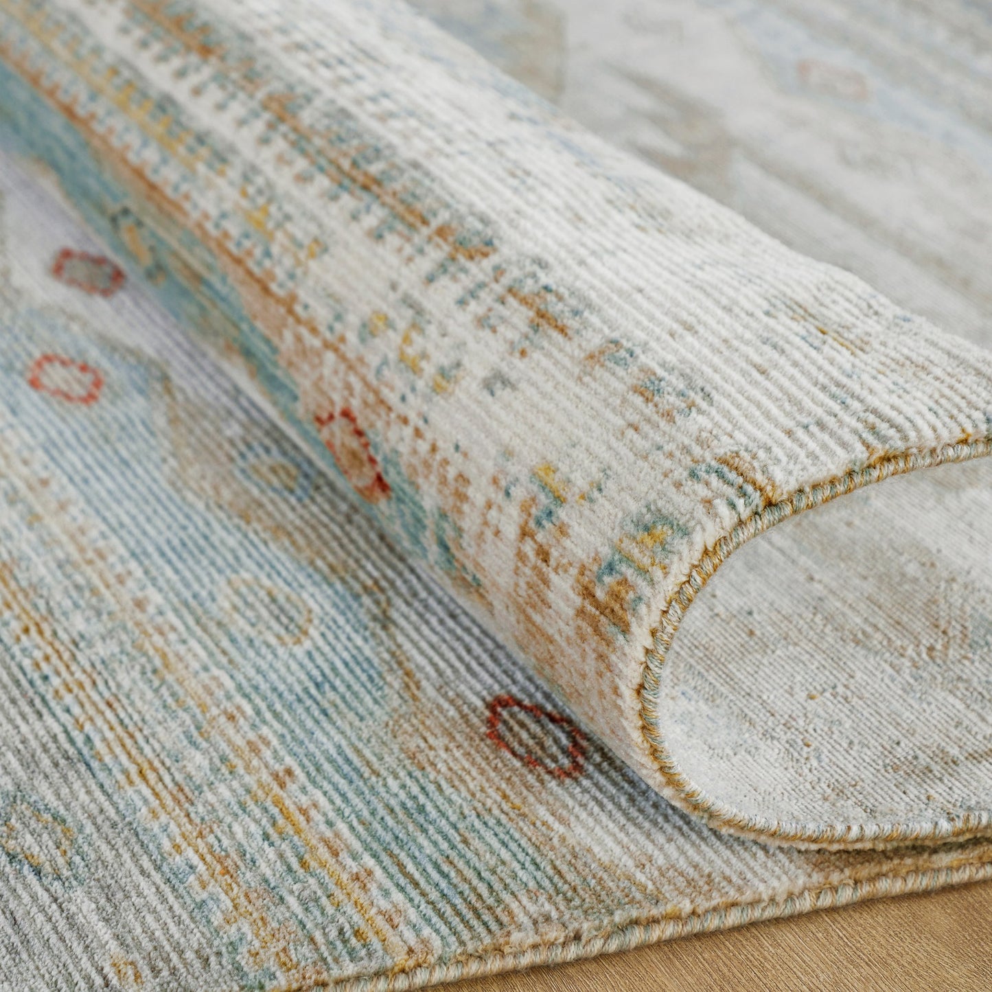 Belmont Collection 113862 Ivory/Blue/Multicolor
