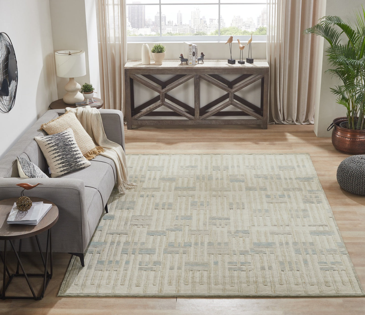 Vaughn Collection 114042 Sand/Cream/Azure