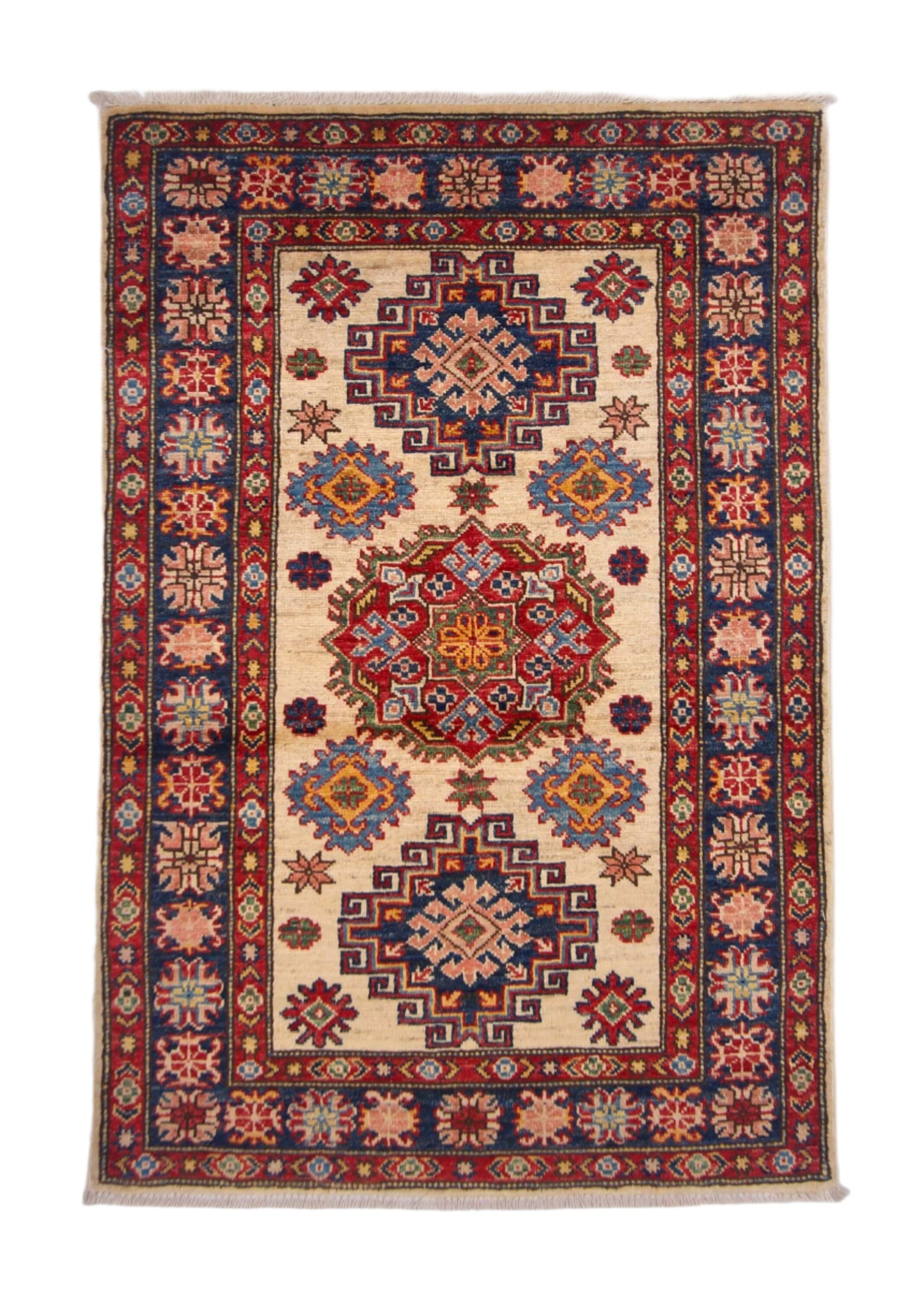 Super Kazak (2'08"x3'11") ivory/navy