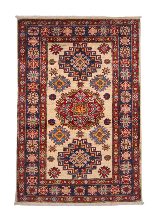 Super Kazak (2'08"x3'11") ivory/navy