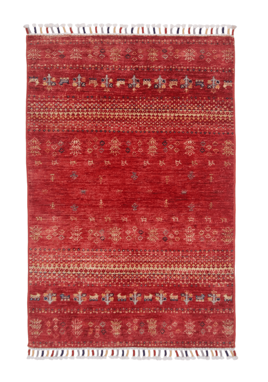 Afghan Gabbeh (2'07"x3'10") red