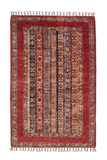 Afghan Shawl (2'09"x4'03") red/multicolor