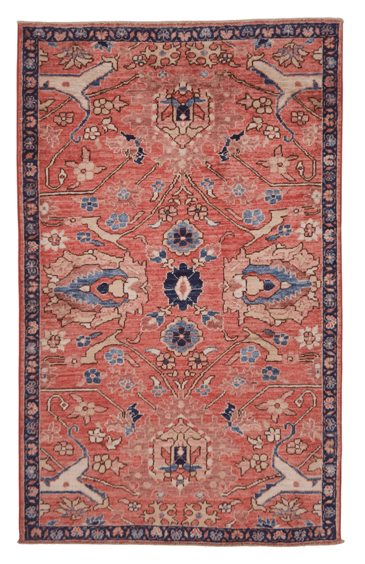 Afghan Ariana (3'00"x4'10") lt.red/navy