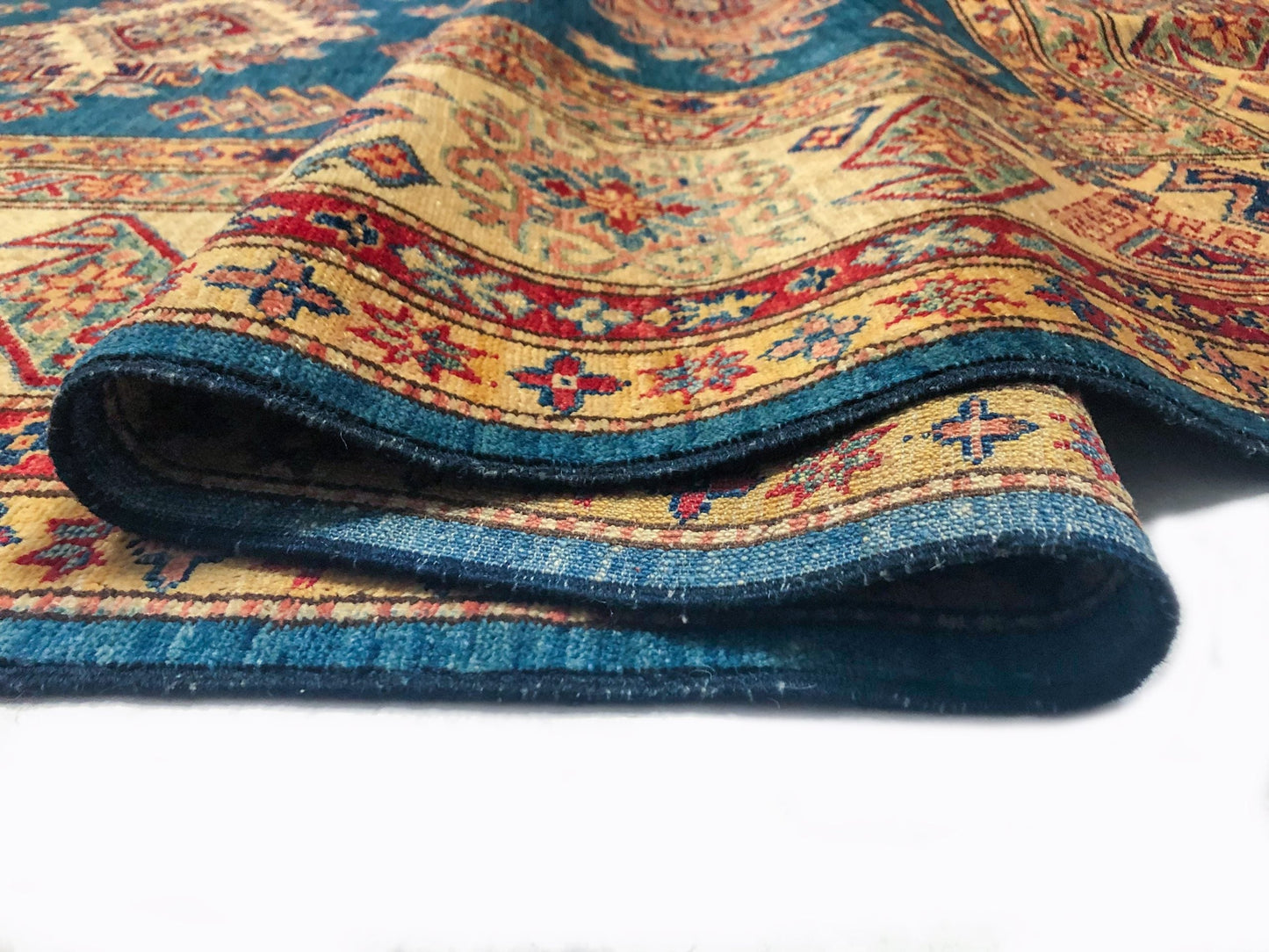 Super Kazak (8'11"x12'02") blue/lt.gold